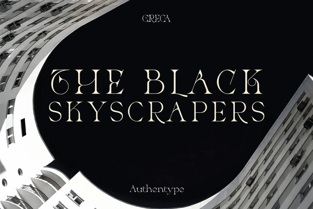 Greca is a modern serif typeface gallery image