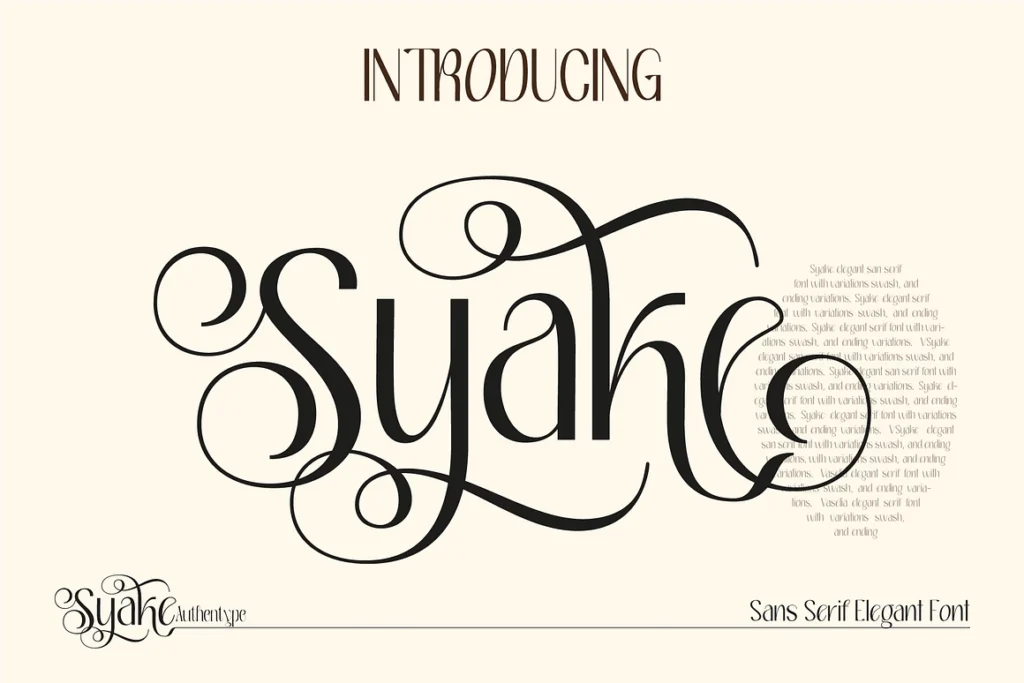 Syake Beauty Branding Font gallery image