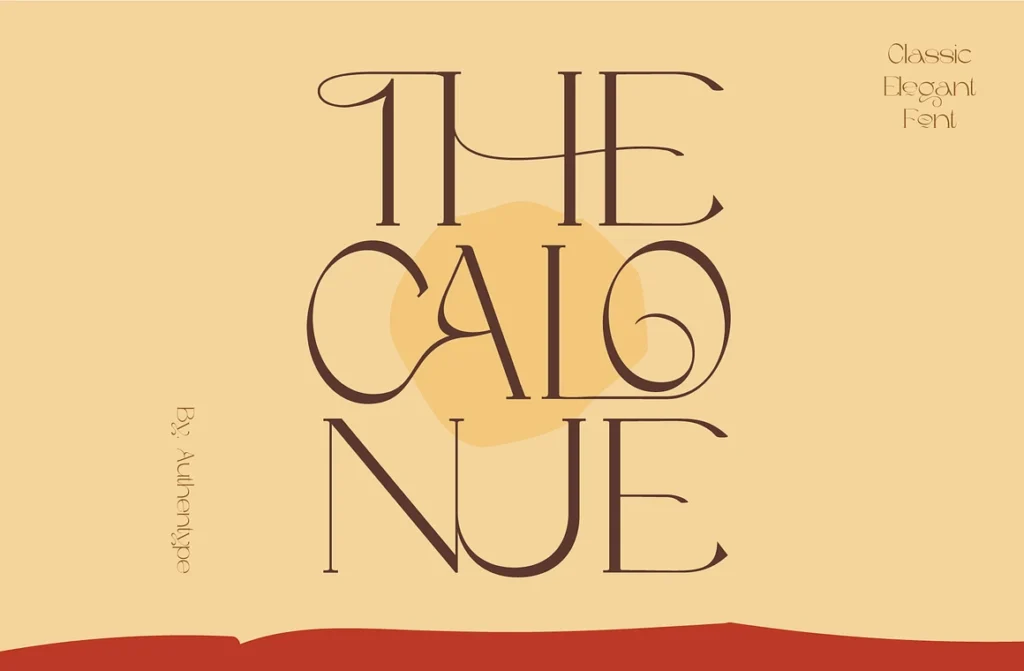 The Calonue Classic Elegant Font gallery image
