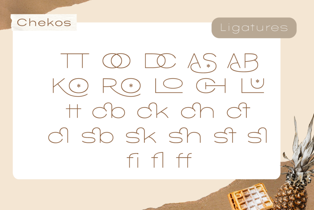 Chekos is a feminine type face designed to be elegant and modern