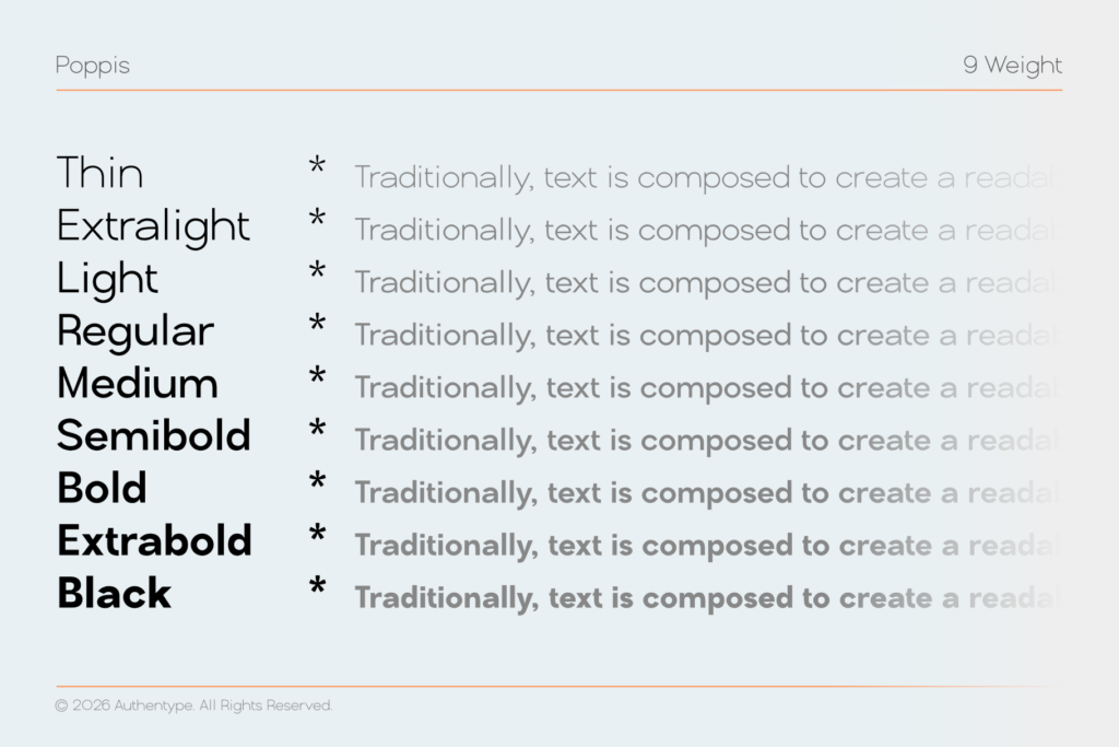 Poppis - Modern Geometric Sans Serif with Cyrillic