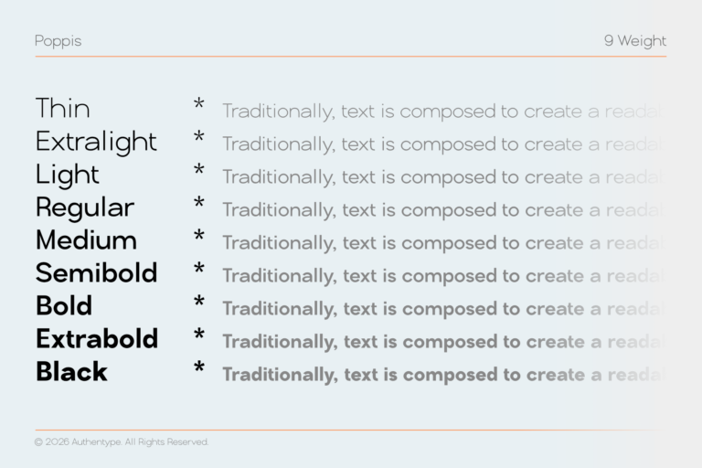 Poppis - Modern Geometric Sans Serif with Cyrillic
