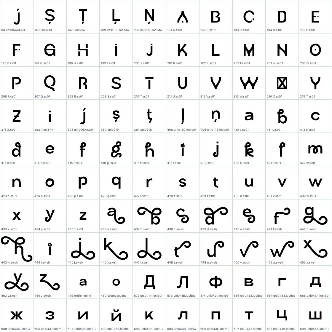 Poppis   SemiBold AALT preview page 1