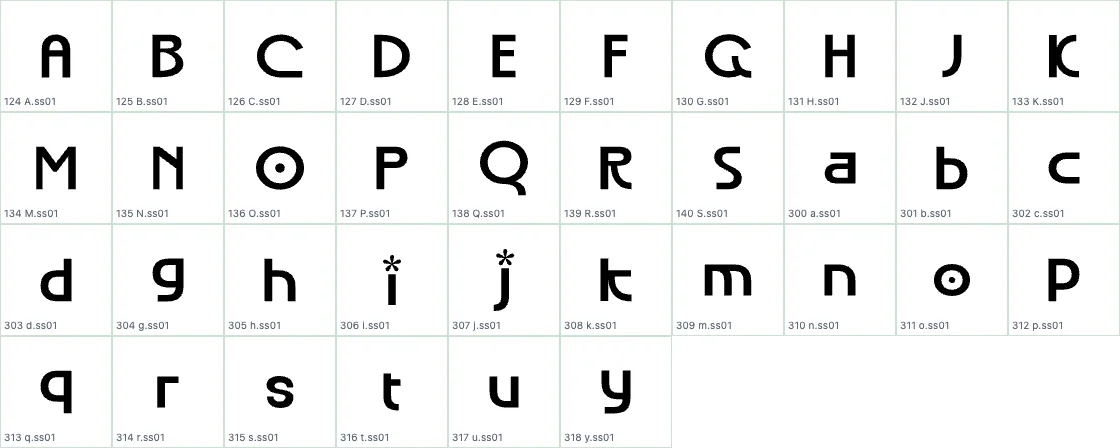 Good Rome SemiBold SS01 preview page 1