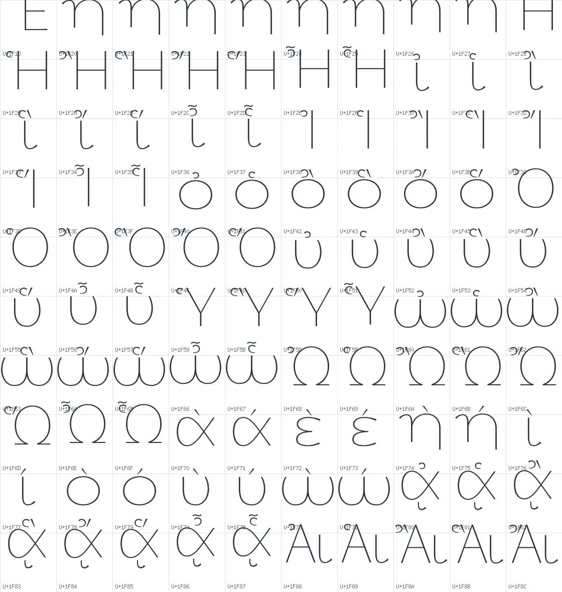 Thanks Lab   Thin Unicode glyph atlas page 8